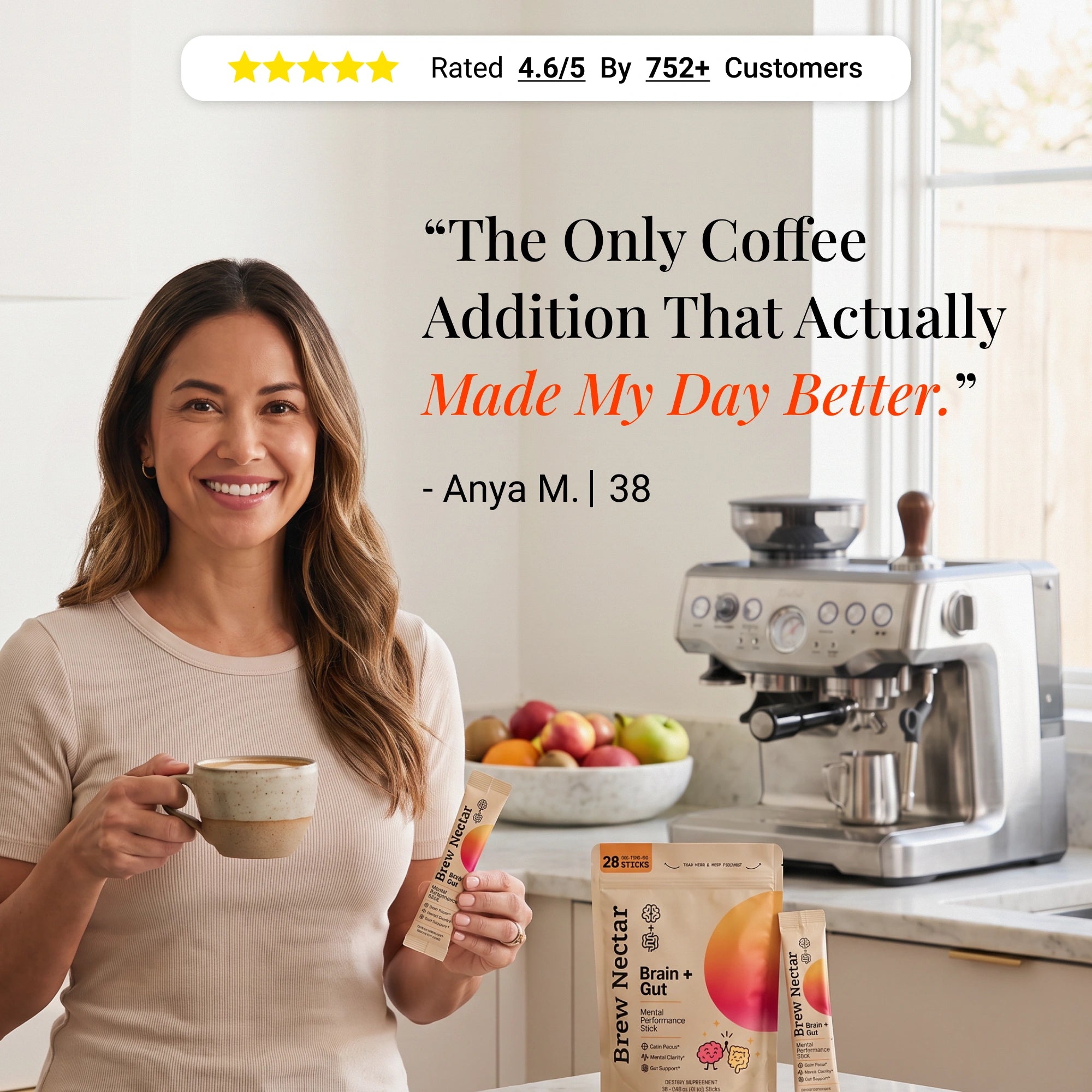 BrewNectar customer review from Anya M.